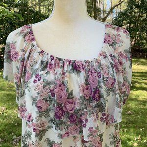 No Comment women's summer top Sz L Floral Tank
